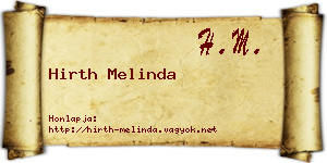 Hirth Melinda névjegykártya