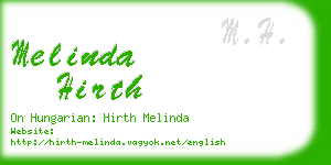 melinda hirth business card